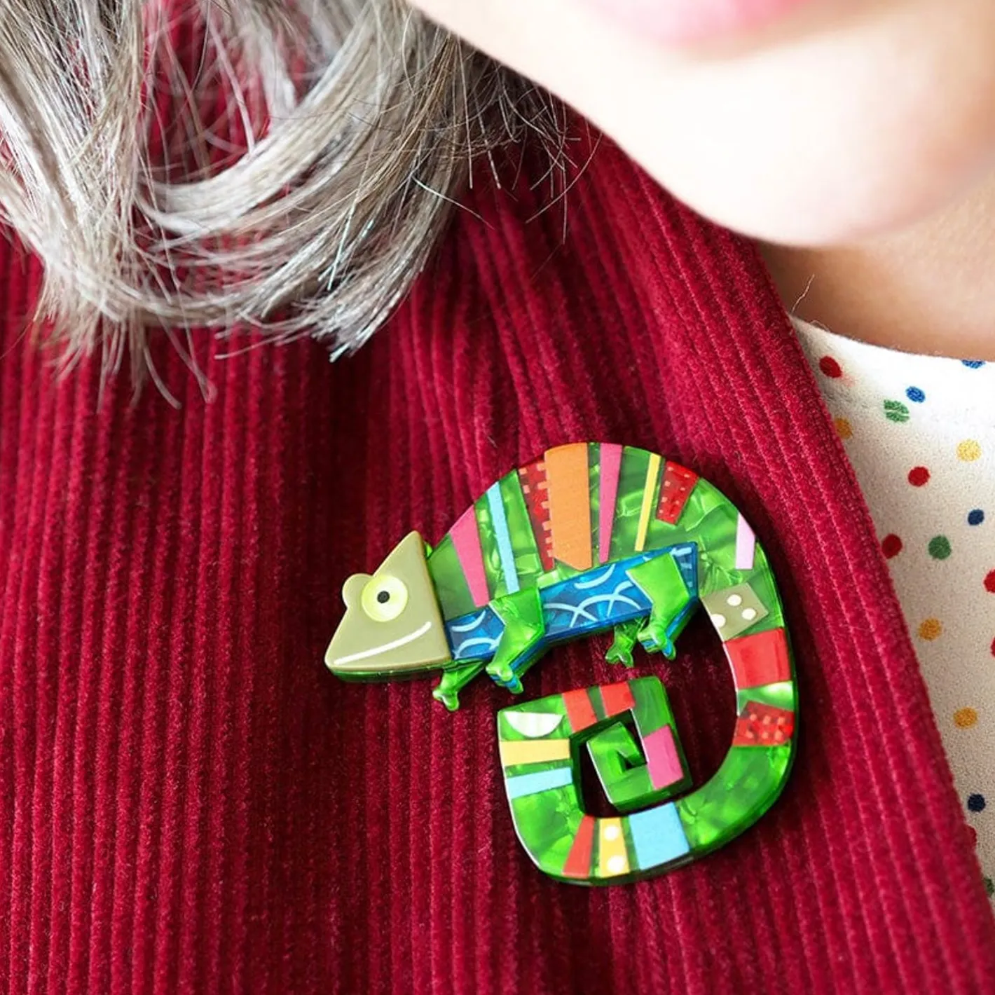 Erstwilder A Chameleon Named Pop Brooch^ Brooches