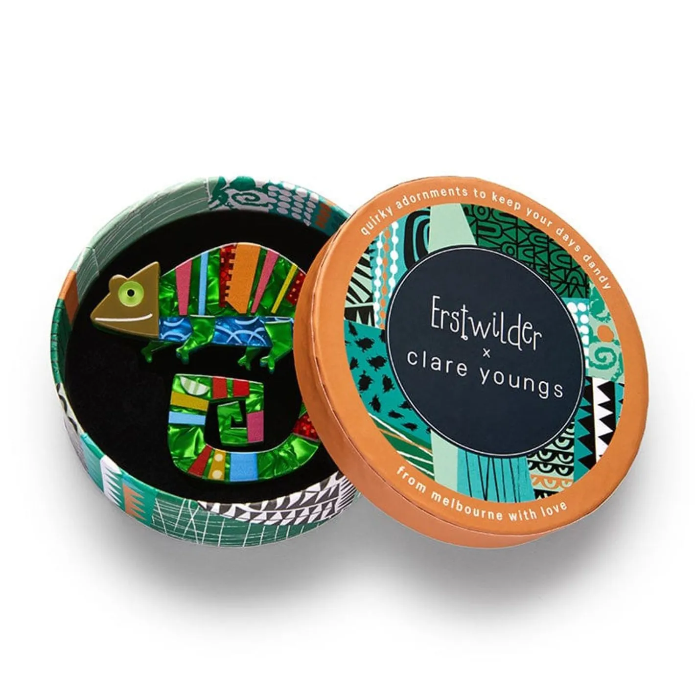 Erstwilder A Chameleon Named Pop Brooch^ Brooches