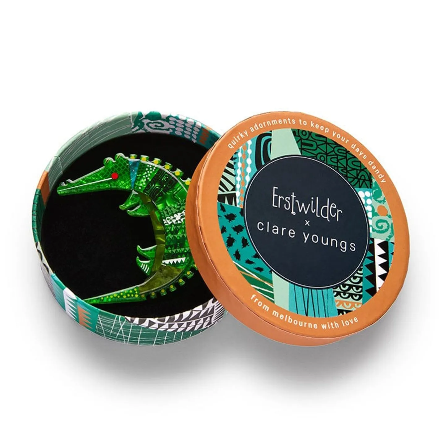 Erstwilder A Crocodile Named Growl Brooch^ Brooches
