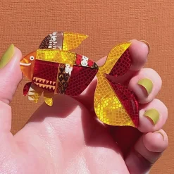 Erstwilder A Goldfish Named Silence Brooch^ Brooches