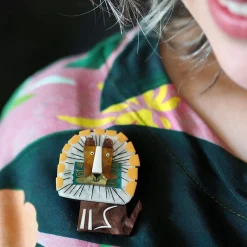 Erstwilder A Lion Named Roar Brooch^ Brooches