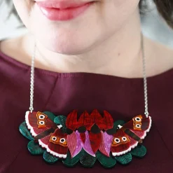 Erstwilder A Moth Amongst The Desert Peas Necklace^ Necklaces