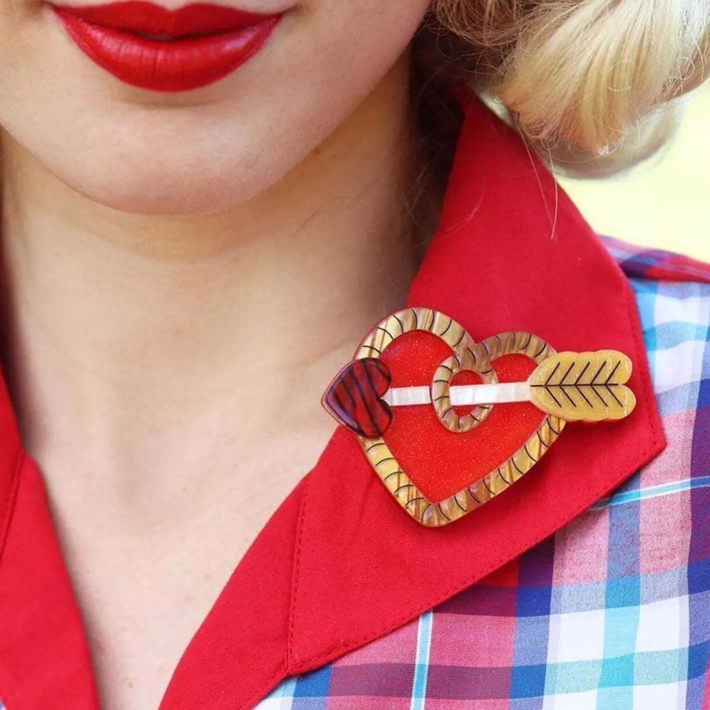 Erstwilder A Shot Through The Heart Brooch^ Brooches