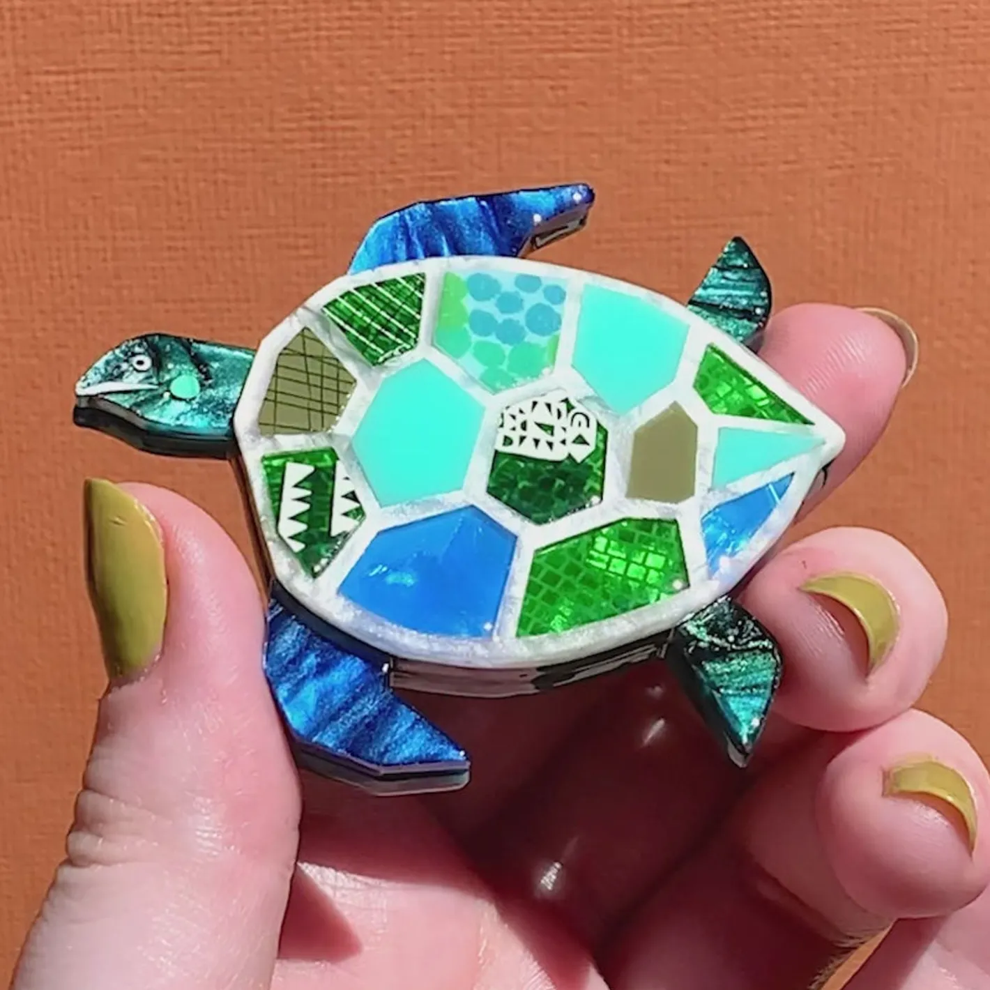 Erstwilder A Turtle Named Groan Brooch^ Brooches