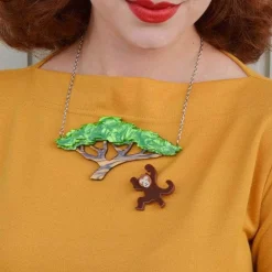 Erstwilder Acacia Escape Necklace And Mini Brooch Set^ Necklaces