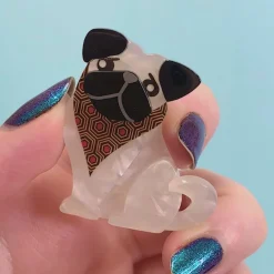 Erstwilder Adoring Polly Pug Mini Brooch^ Brooches