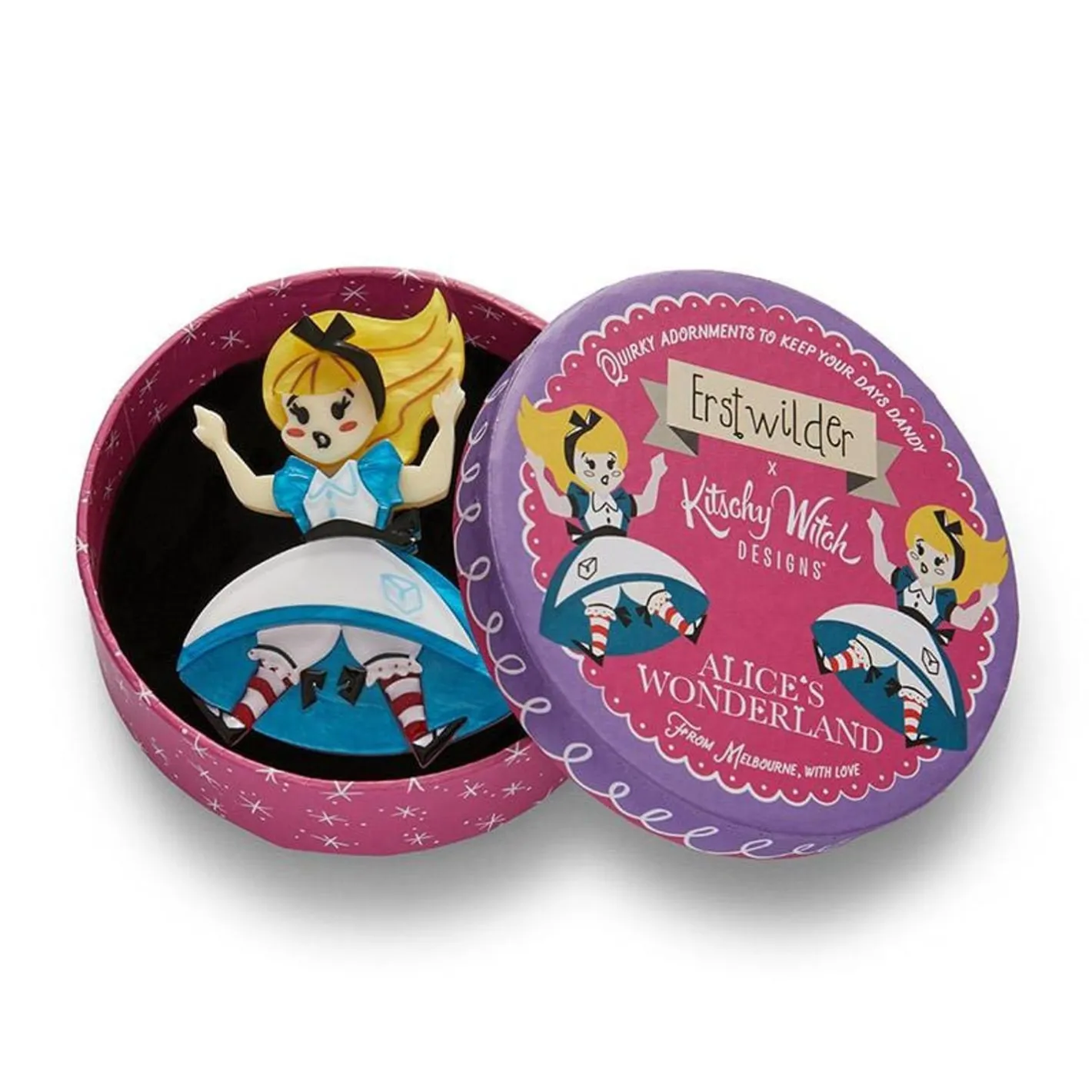 Erstwilder Alice Down The Rabbit Hole Brooch^ Brooches