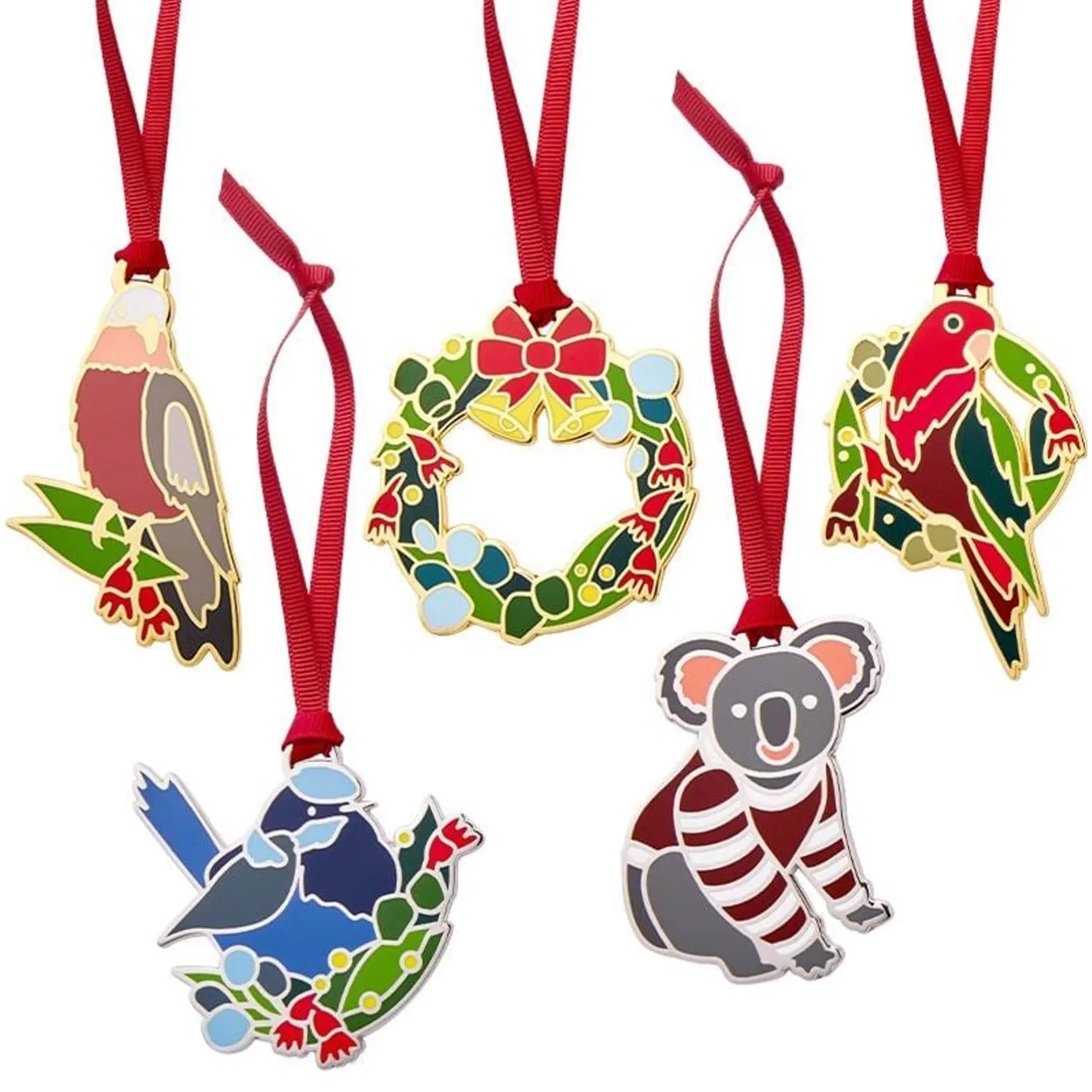 Erstwilder An Australian Christmas Ornament Pack - 5 Piece^ Tree Ornaments