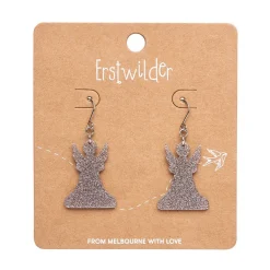 Erstwilder Angel Glitter Drop Earrings - Silver^ Essential Earrings