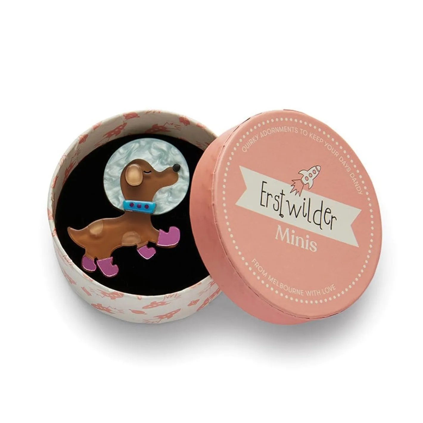 Erstwilder Apollo K9 Mini Brooch^ Brooches