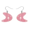 Erstwilder Atomic Boomerang Glitter Drop Earrings - Pink^ Essential Earrings