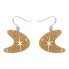 Erstwilder Atomic Boomerang Glitter Drop Earrings - Gold^ Essential Earrings