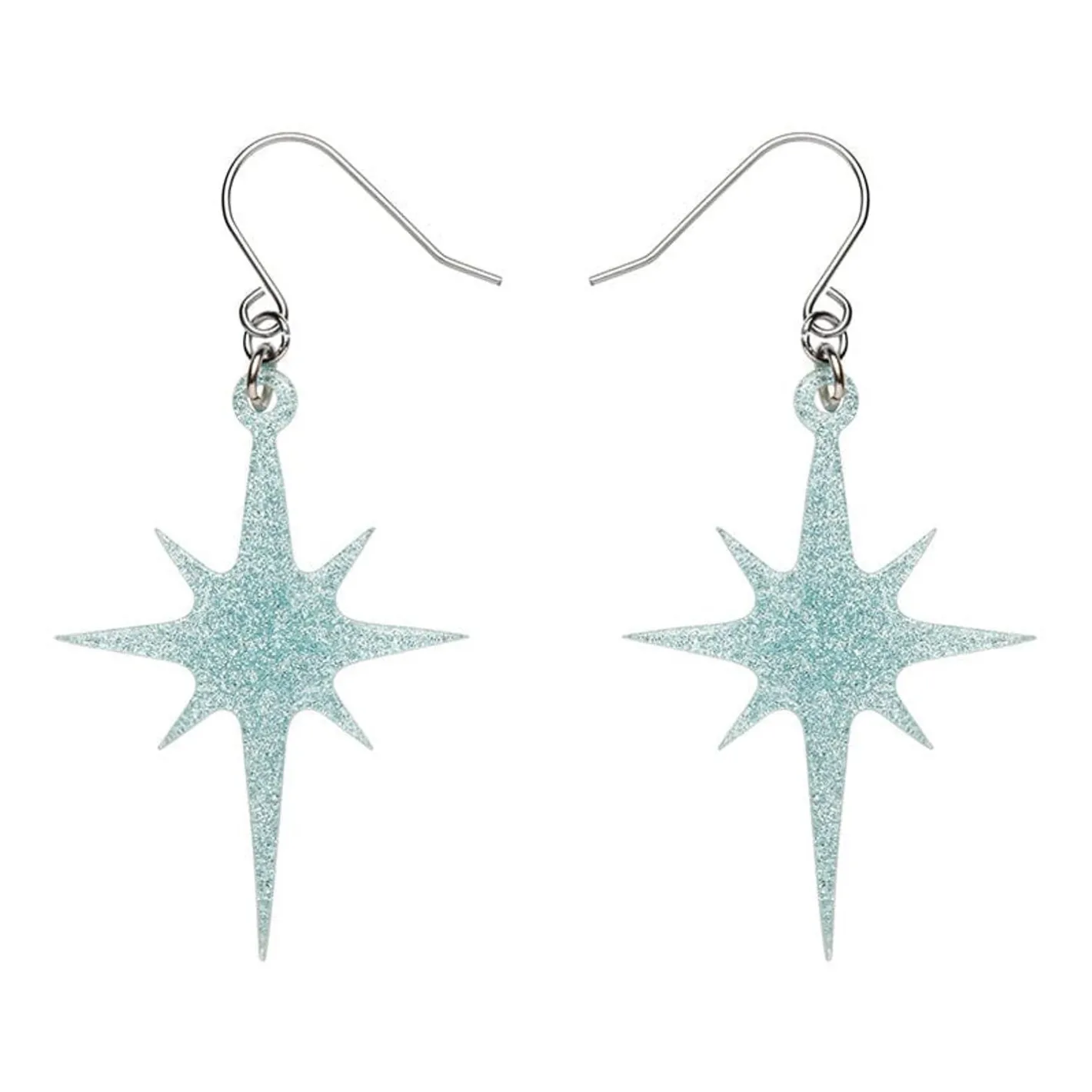 Erstwilder Atomic Star Glitter Drop Earring - Blue^ Essential Earrings