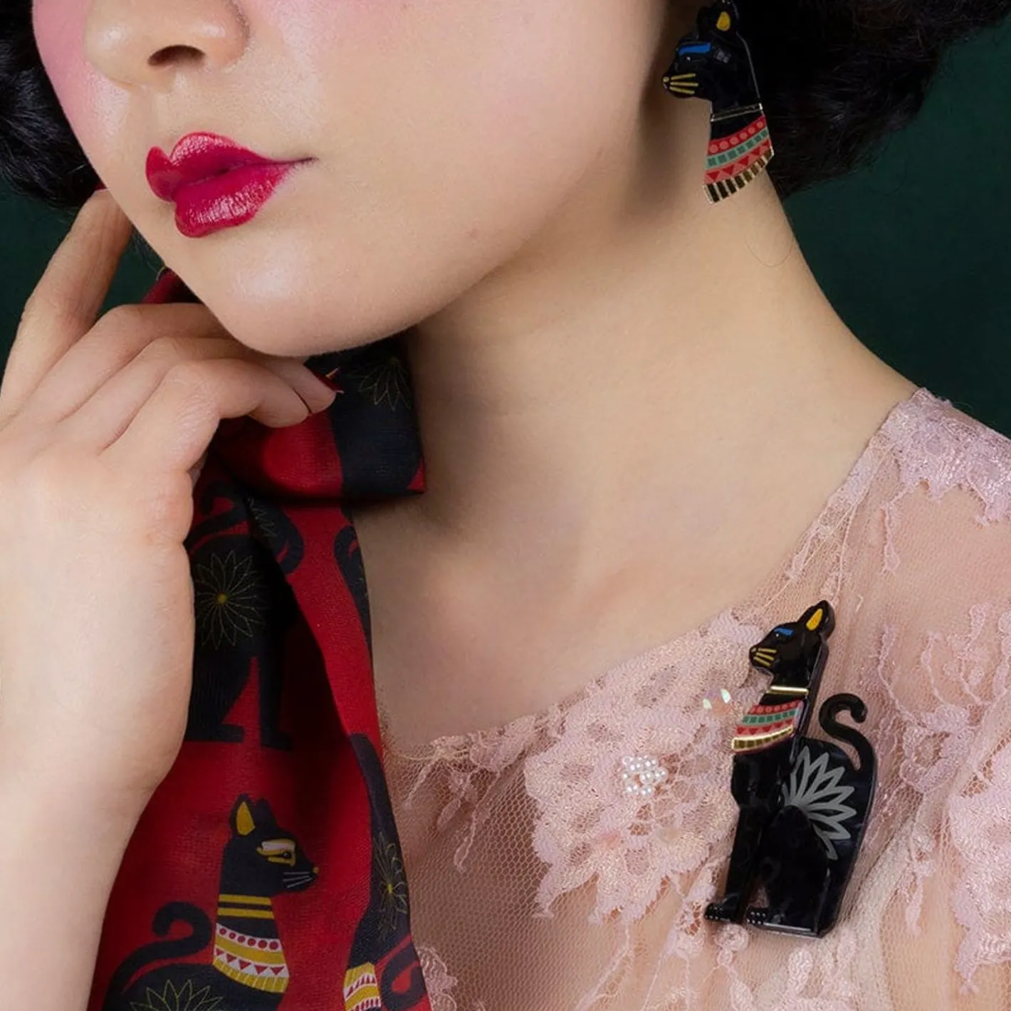 Erstwilder Bastet The Protector Brooch^ Brooches