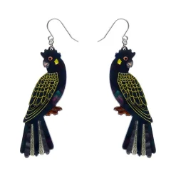 Erstwilder Bella The Black Cockatoo Drop Earrings^ Earrings