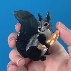 Erstwilder Bellisimo Black Squirrel Brooch^ Brooches