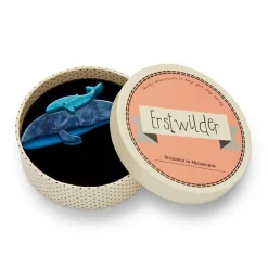 Erstwilder Benevolent Behemoths Blue Whale Brooch^ Brooches