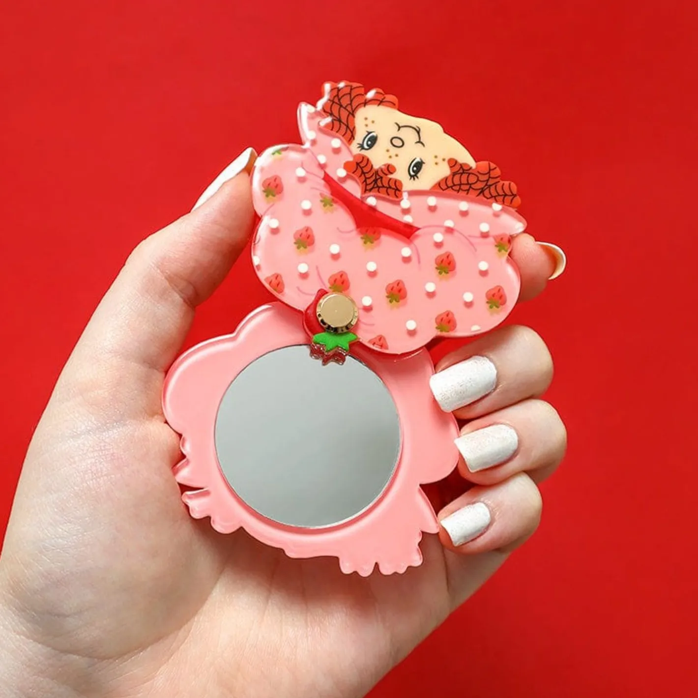 Erstwilder Big Adorable Strawberry Smile Mirror Compact^ Mirror Compacts