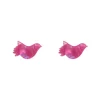 Erstwilder Bird Textured Glitter Resin Stud Earrings - Fuchsia^ Essential Earrings