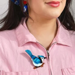 Erstwilder Blue Jay Way Brooch^ Brooches