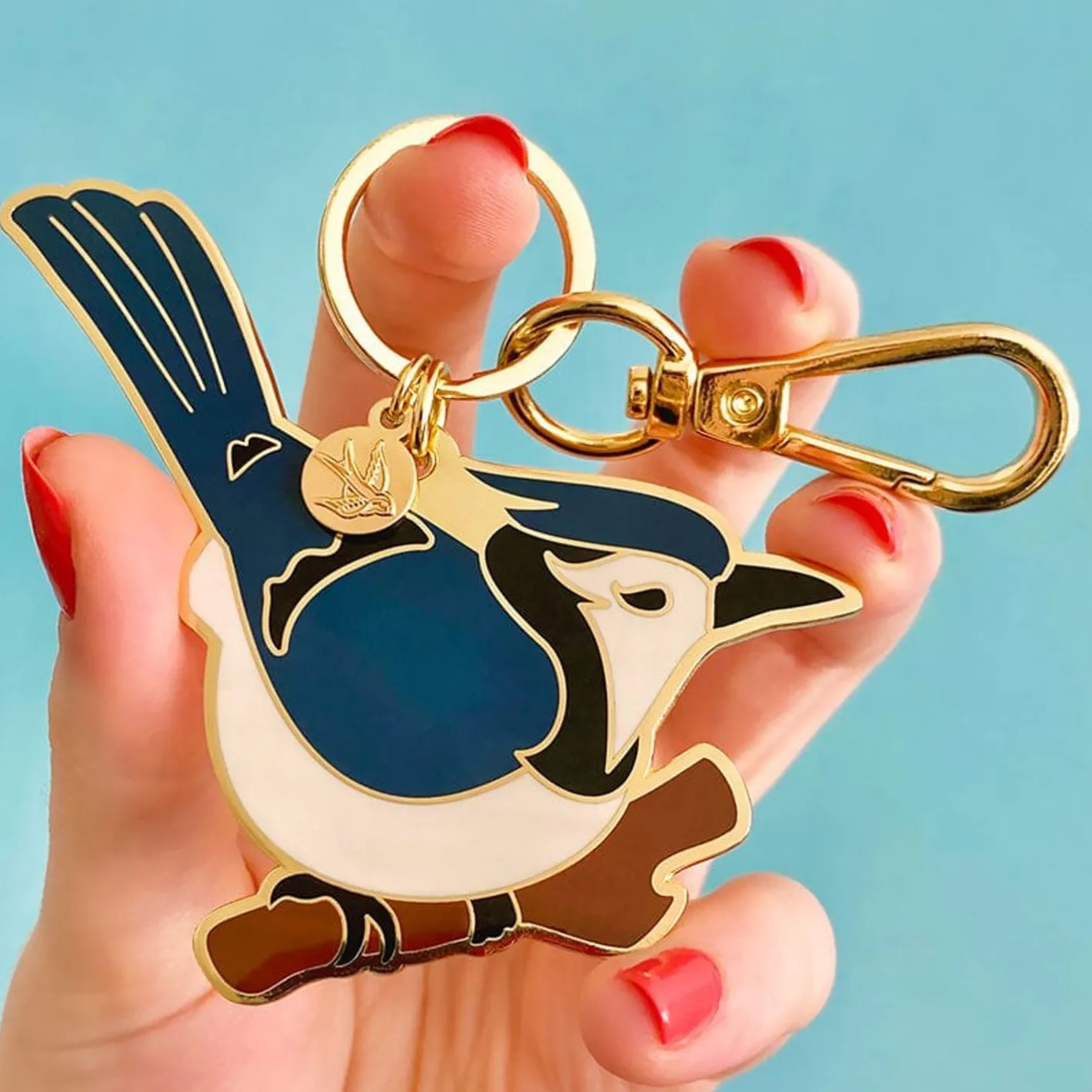 Erstwilder Blue Jay Way Key Ring^ Enamel Key Rings