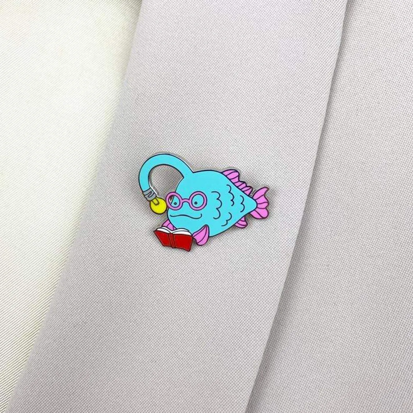 Erstwilder Bright-Eyed Bibliophile Enamel Pin^ Enamel Pins