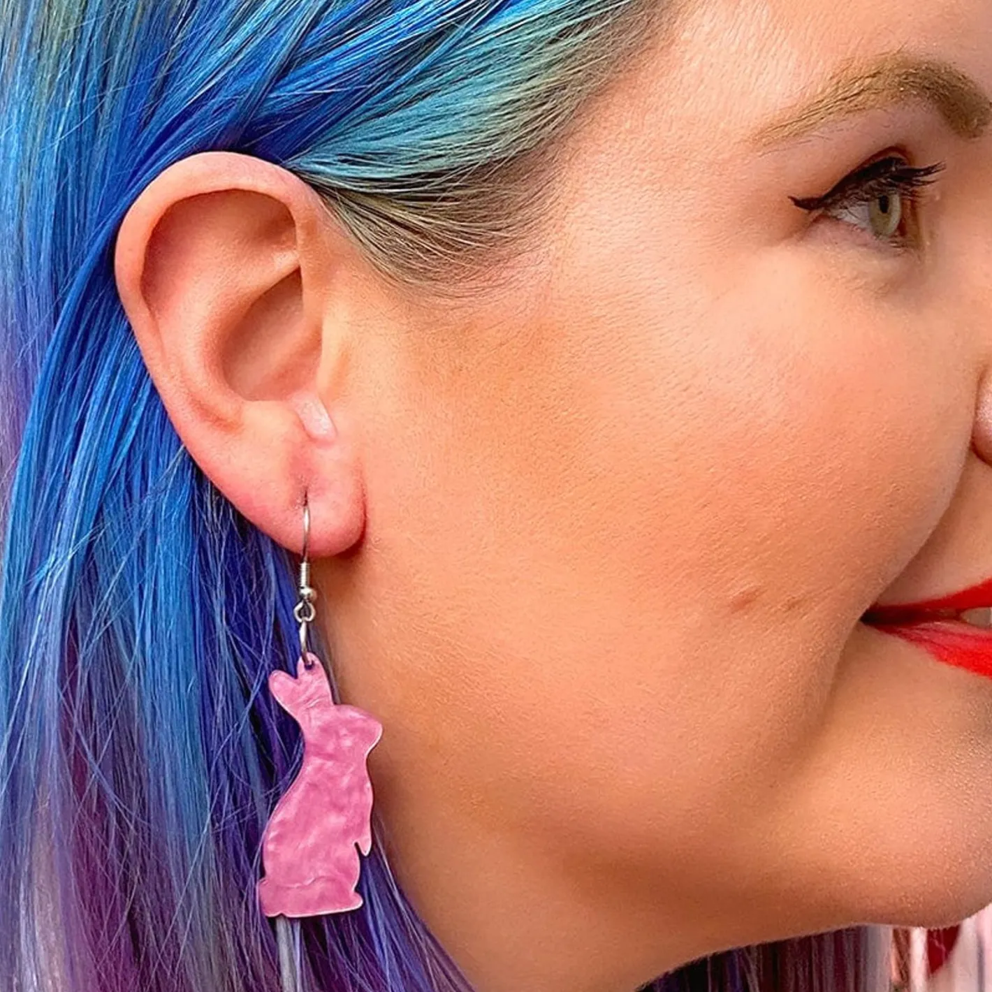Erstwilder Bunny Ripple Resin Drop Earrings - Mauve^ Essential Earrings