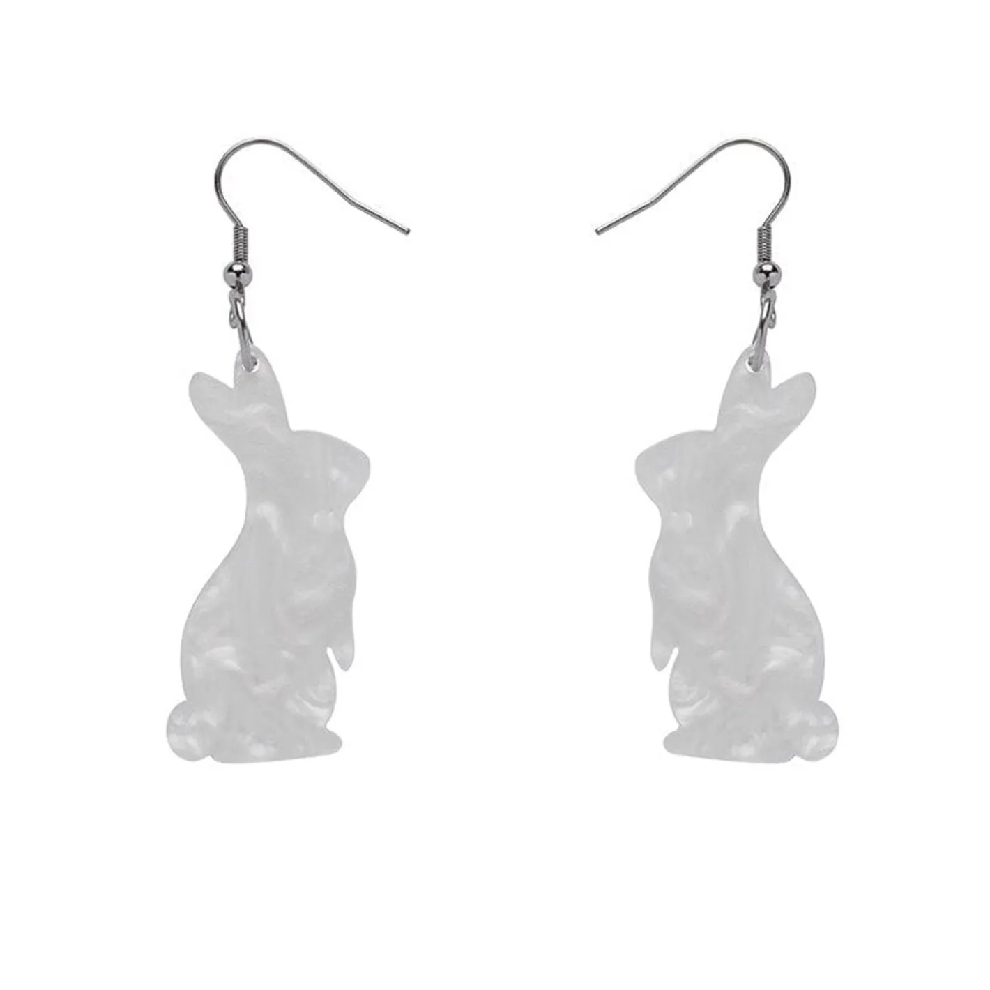 Erstwilder Bunny Ripple Resin Drop Earrings - White^ Essential Earrings