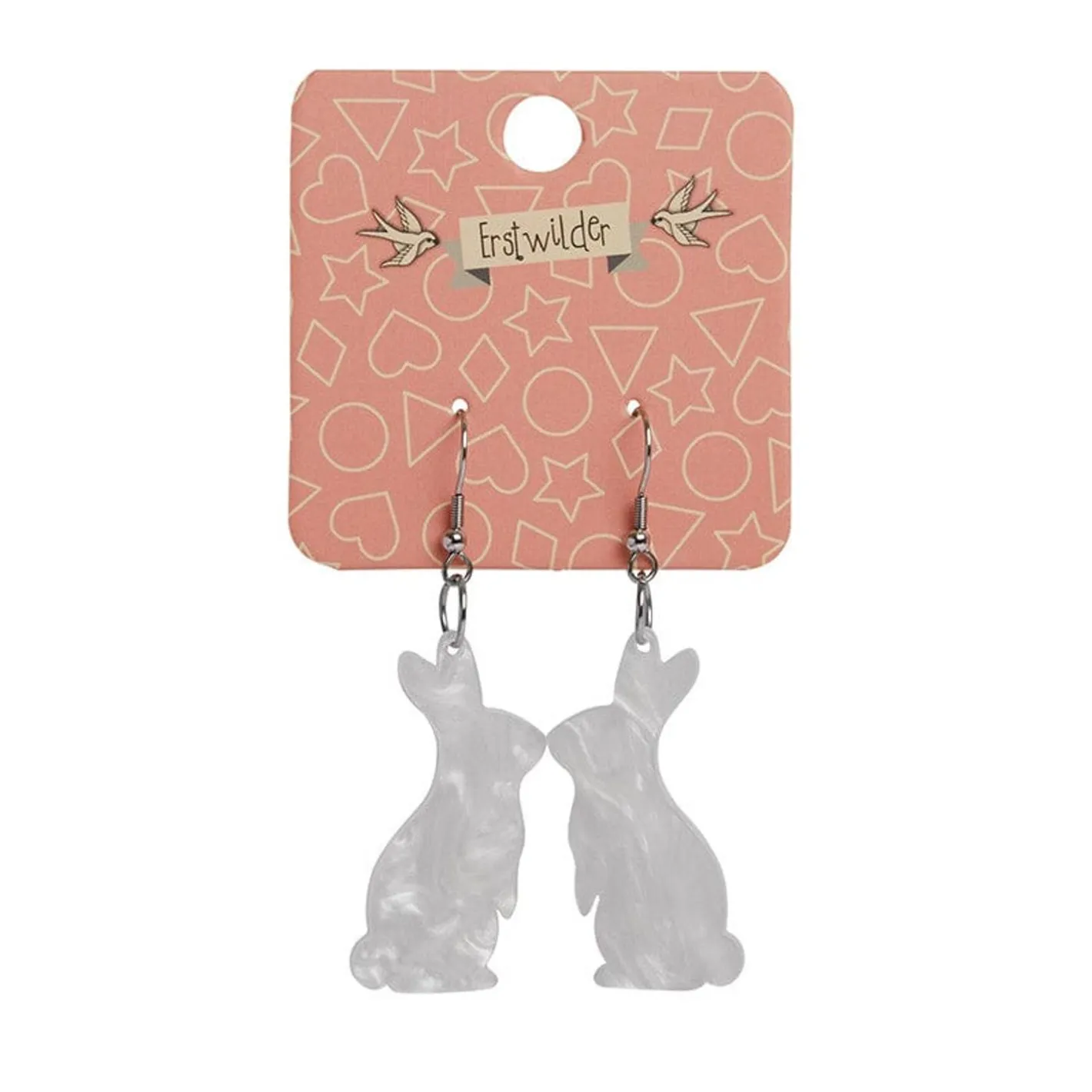 Erstwilder Bunny Ripple Resin Drop Earrings - White^ Essential Earrings