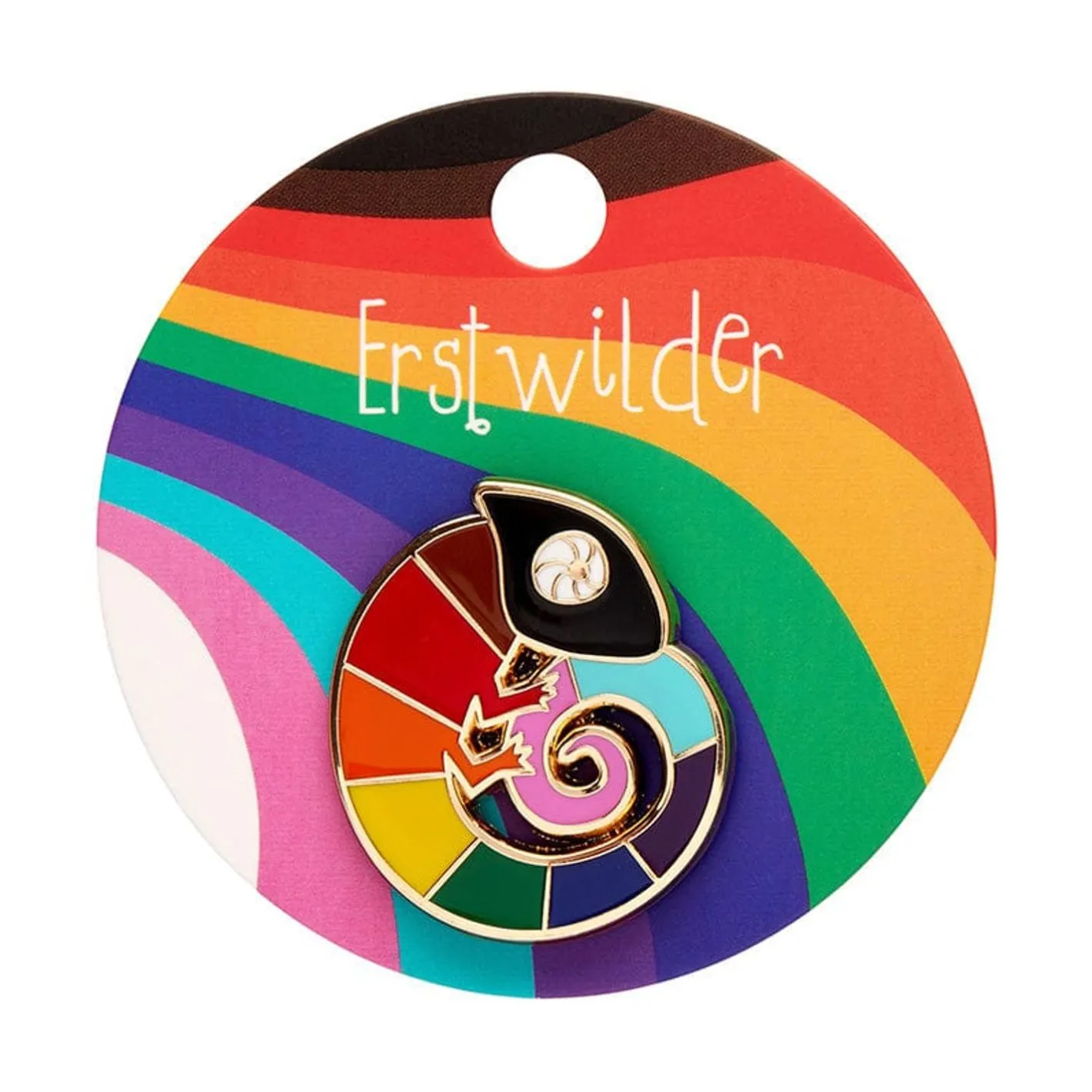 Erstwilder Carmel'S Colourful Chameleon Enamel Pin^ Enamel Pins