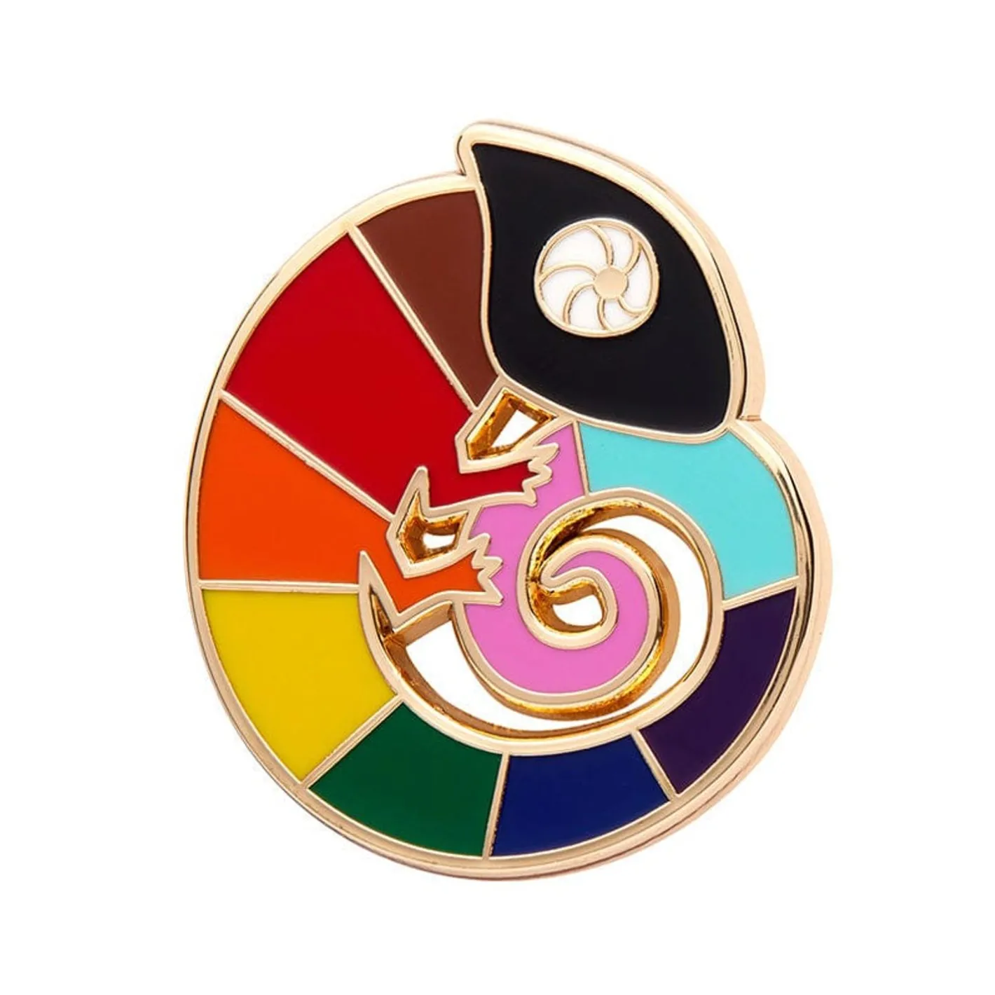 Erstwilder Carmel'S Colourful Chameleon Enamel Pin^ Enamel Pins