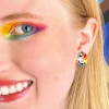 Erstwilder Carmel'S Colourful Chameleon Enamel Stud Earrings^ Enamel Earrings