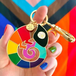 Erstwilder Carmel'S Colourful Chameleon Enamel Key Ring^ Enamel Key Rings