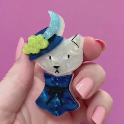Erstwilder Cat In A Hat Brooch^ Brooches