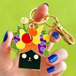 Erstwilder Catmen Miranda Enamel Key Ring^ Enamel Key Rings
