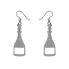 Erstwilder Champagne Glitter Drop Earrings - Silver^ Essential Earrings