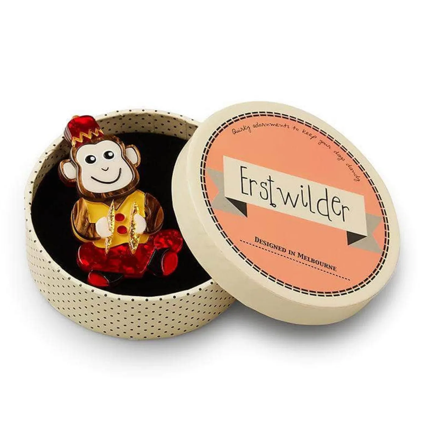 Erstwilder Charley Chimp Brooch^ Brooches
