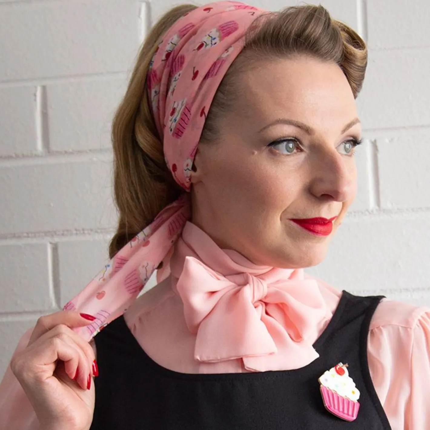 Erstwilder Cherry On Top Head Scarf^ Scarves