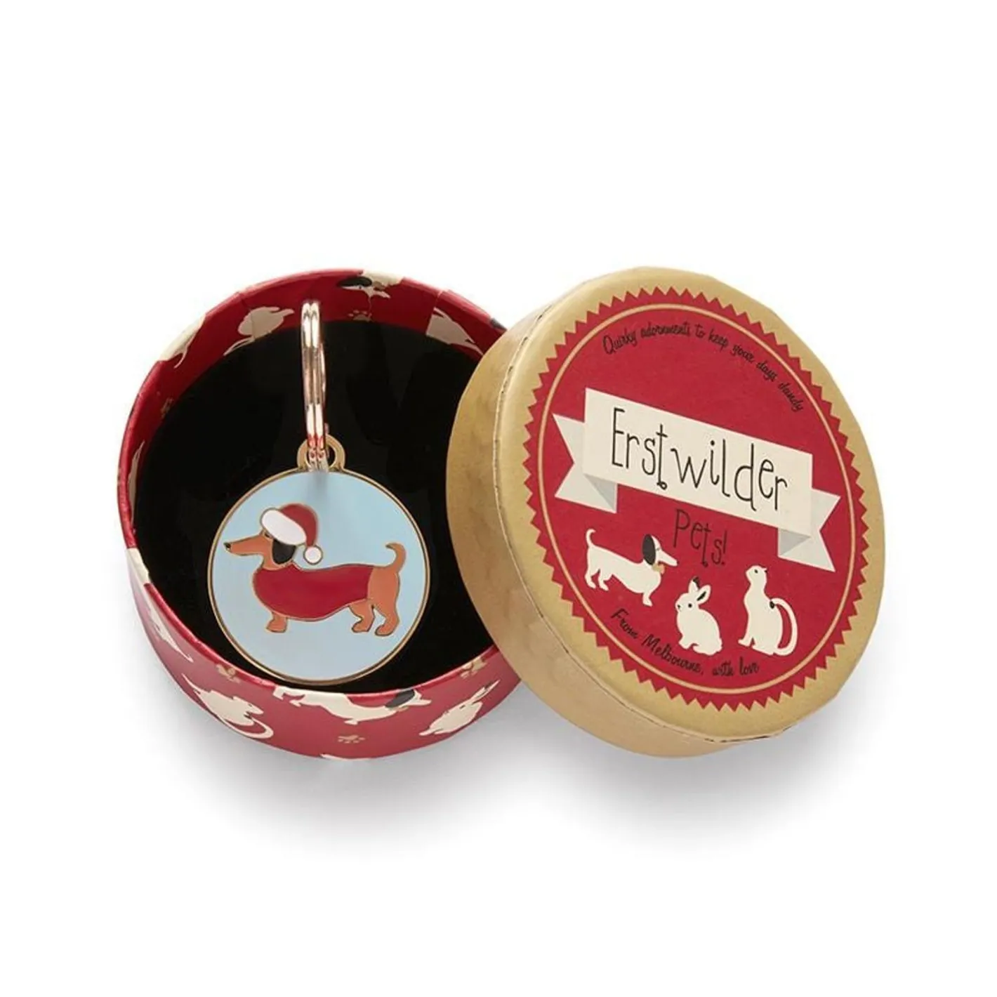 Erstwilder Christmas Spiffy Enamel Pet Charm^ Enamel Key Rings