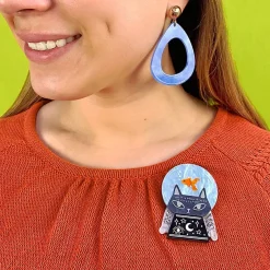 Erstwilder Clairvoyant Cat Brooch^ Brooches