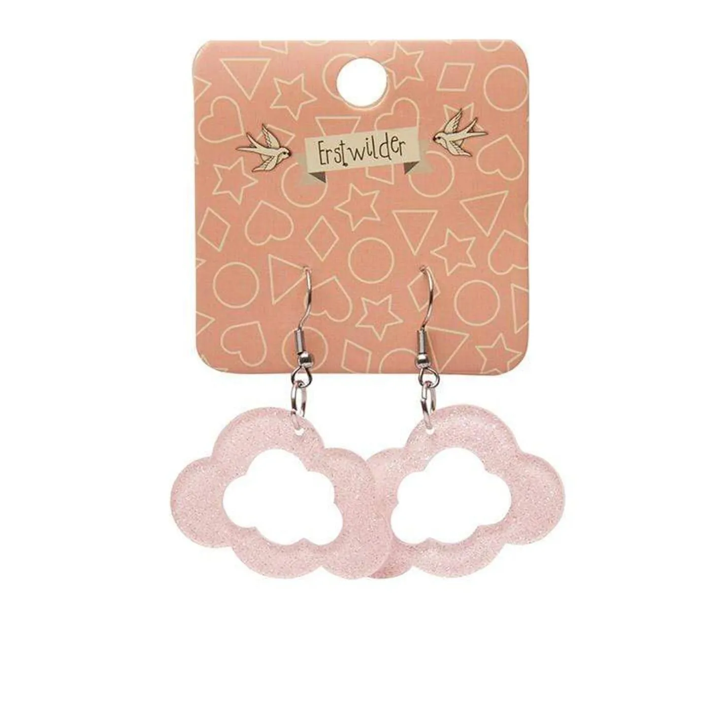 Erstwilder Cloud Glitter Resin Drop Earrings - Pink^ Essential Earrings
