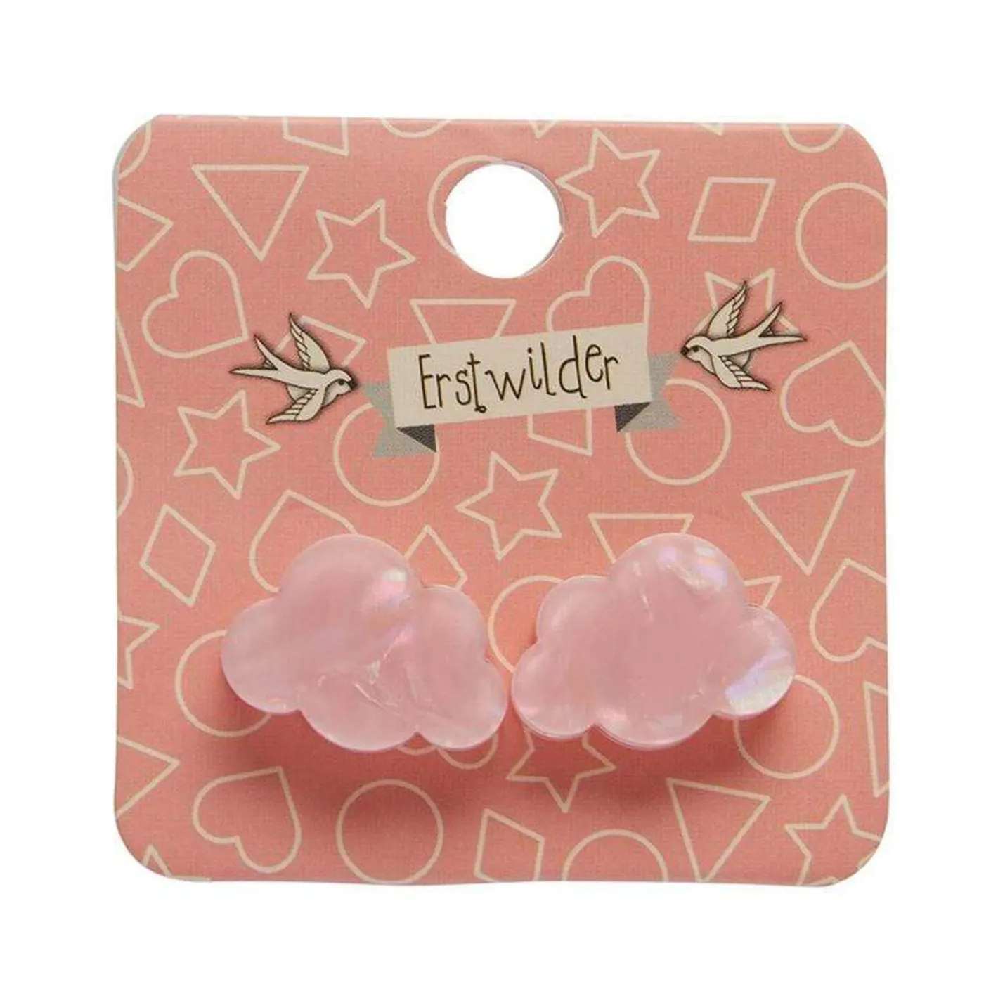 Erstwilder Cloud Solid Glitter Resin Stud Earrings - Pink^ Essential Earrings