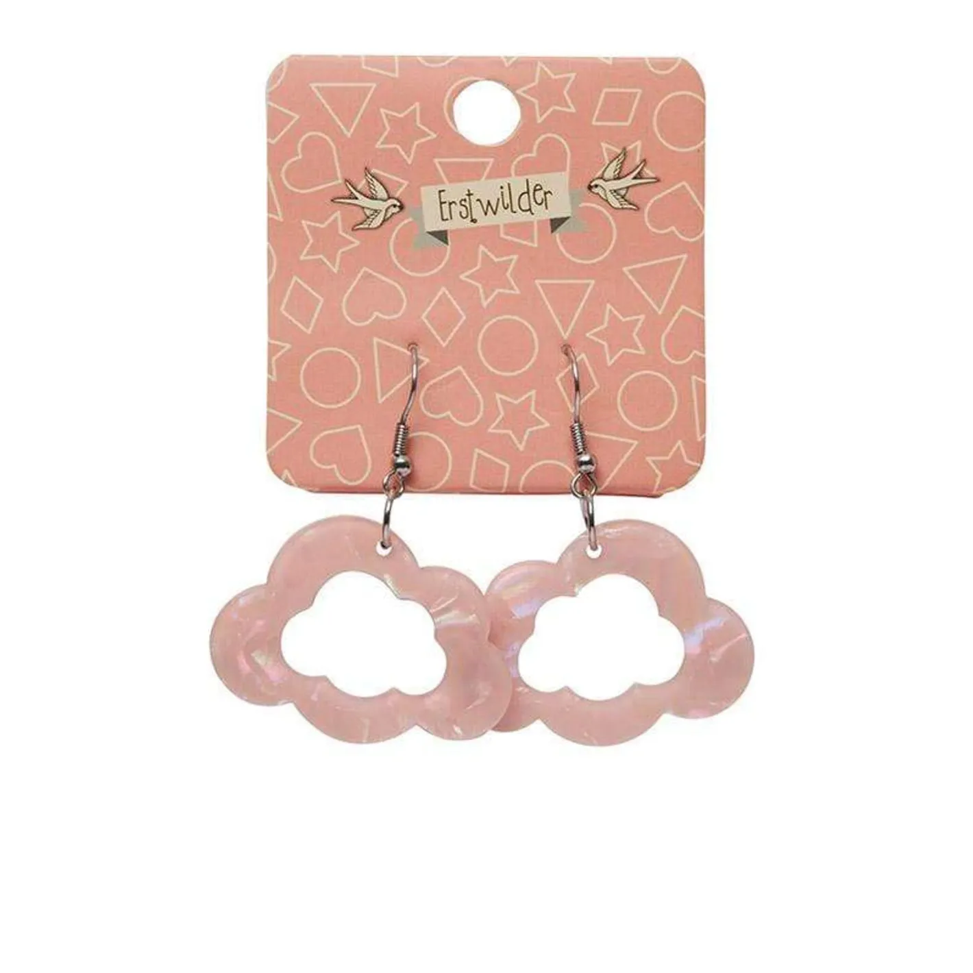 Erstwilder Cloud Solid Glitter Resin Drop Earrings - Pink^ Essential Earrings