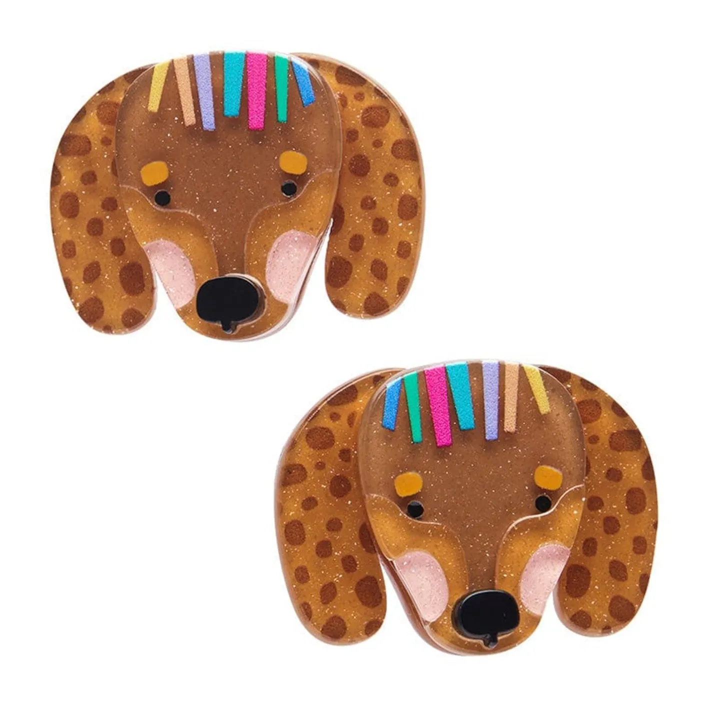 Erstwilder Darcy The Dachshund Hair Clips Set - 2 Piece^ Hair Clips & Claws