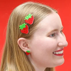 Erstwilder Darling Strawberry Hair Clips Set - 2 Piece^ Hair Clips & Claws
