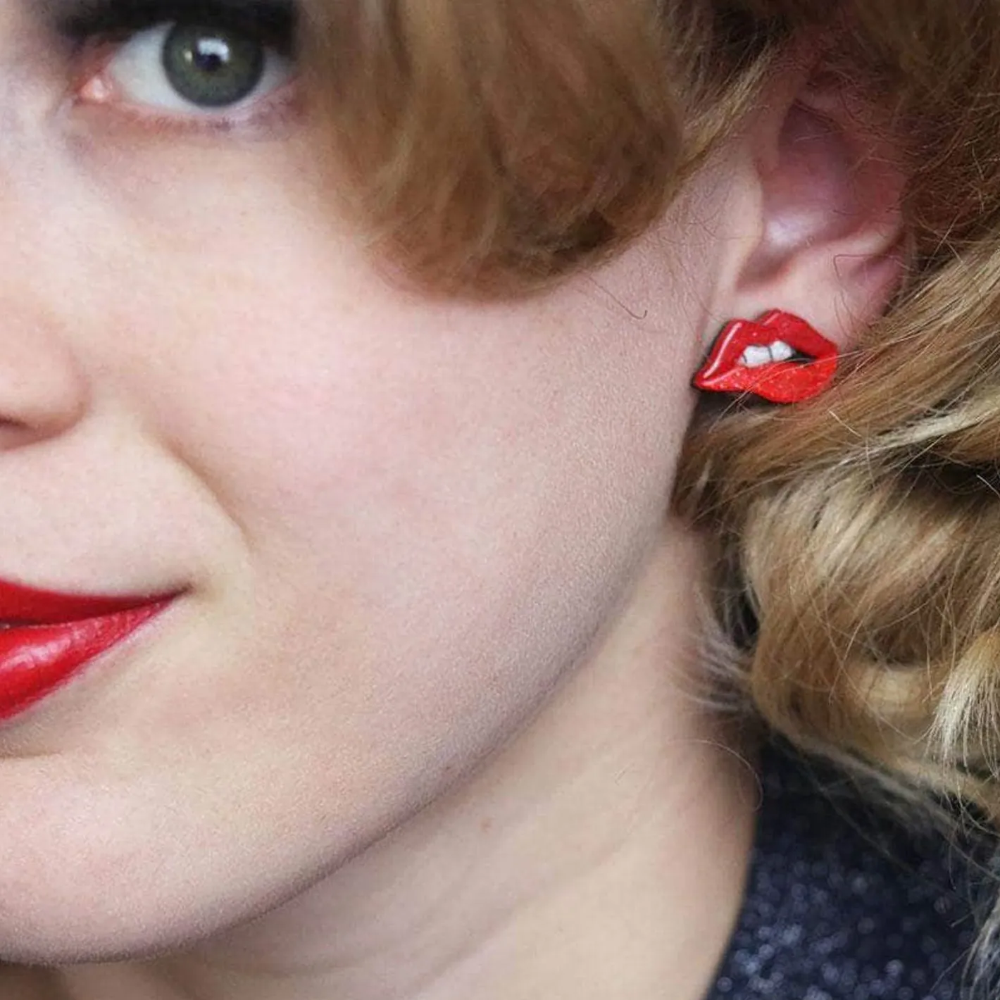 Erstwilder Double Feature Lips Stud Earrings^ Earrings