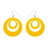Erstwilder Double Hoop Solid Drop Earrings - Yellow^ Essential Earrings