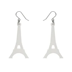 Erstwilder Eiffel Tower Solid Resin Drop Earrings - White^ Essential Earrings