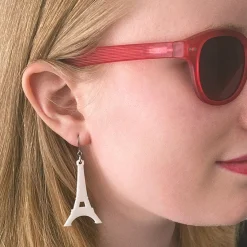 Erstwilder Eiffel Tower Solid Resin Drop Earrings - White^ Essential Earrings