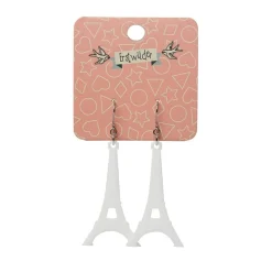 Erstwilder Eiffel Tower Solid Resin Drop Earrings - White^ Essential Earrings